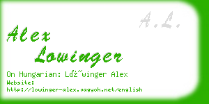 alex lowinger business card